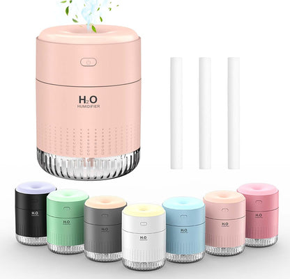 SZO Plant Humidifier Indoor, 500ml Soft Pink with Colorful Lights