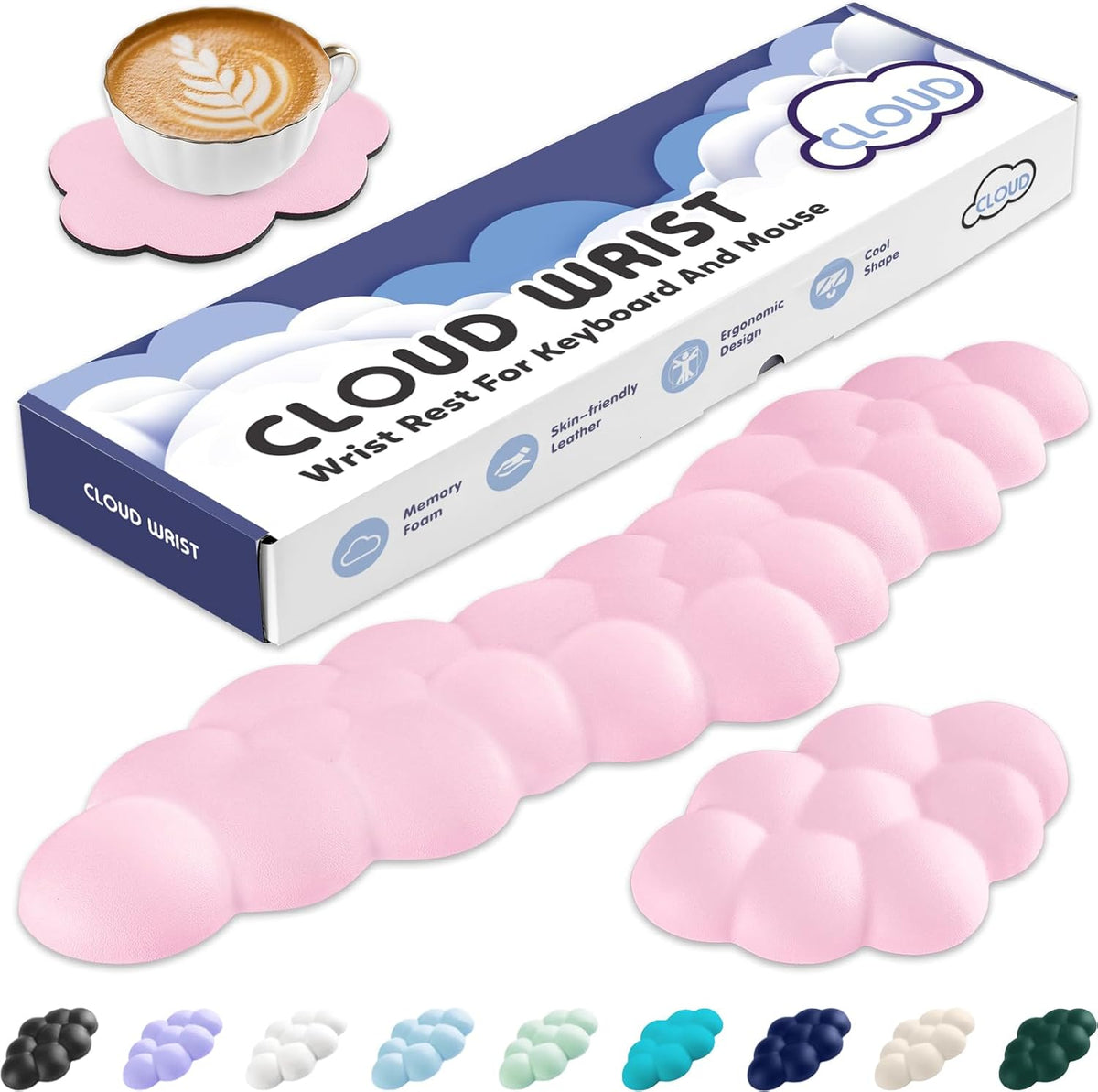 Cloud Wrist Rest for Keyboard and Mouse, Cloud Keyboard Wrist Rest