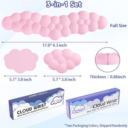 Cloud Wrist Rest for Keyboard and Mouse, Cloud Keyboard Wrist Rest