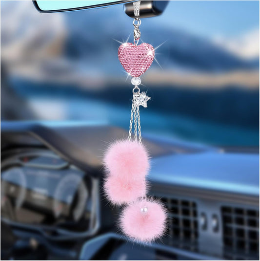Bling Car Hanging Ornament, Bling Car Mirror Hanging Accessories for Women