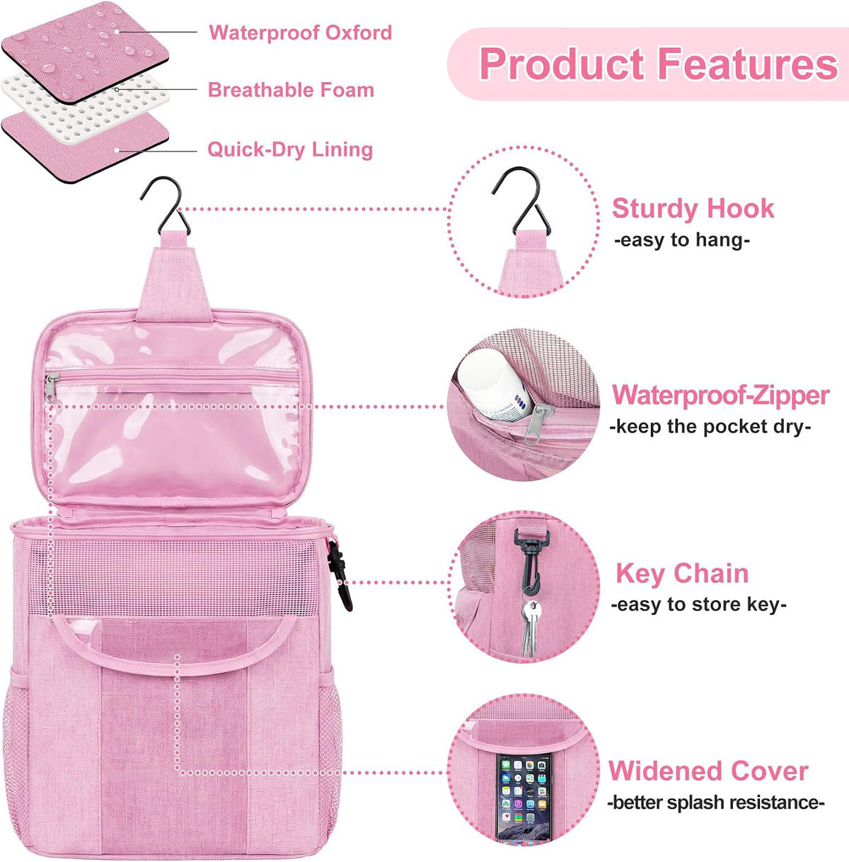 Mesh Shower Caddy Portable for Dorm Room Essentials, Shower Tote Bag