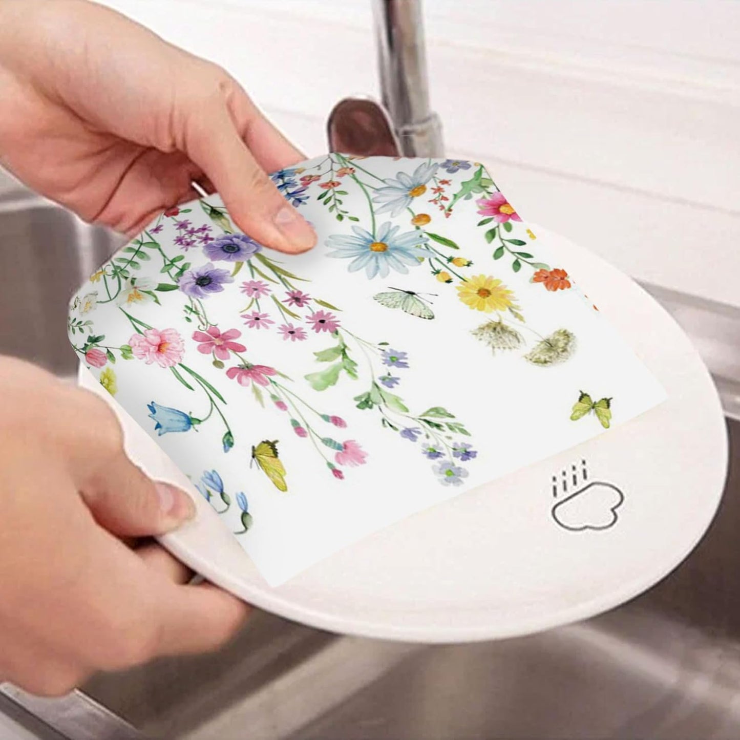 Flower Butterfly Napkins Tea Party Napkins Wildflower Party Decorations for Party Wedding Baby Shower Bridal Shower