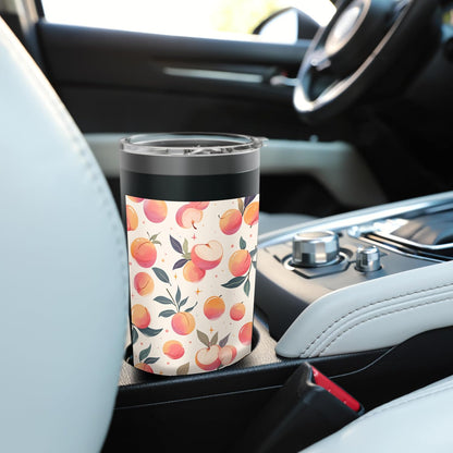 Minimalist Fruit Pattern Art Peach Stainless Steel Insulated Tumbler