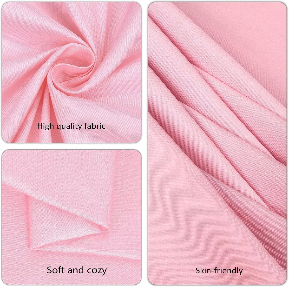 8 Pack Pink Round Tablecloth, 90 Inch