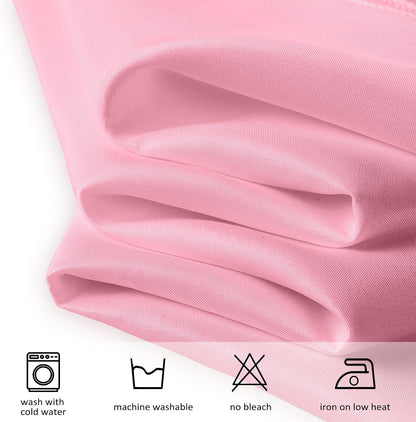 8 Pack Pink Round Tablecloth, 90 Inch