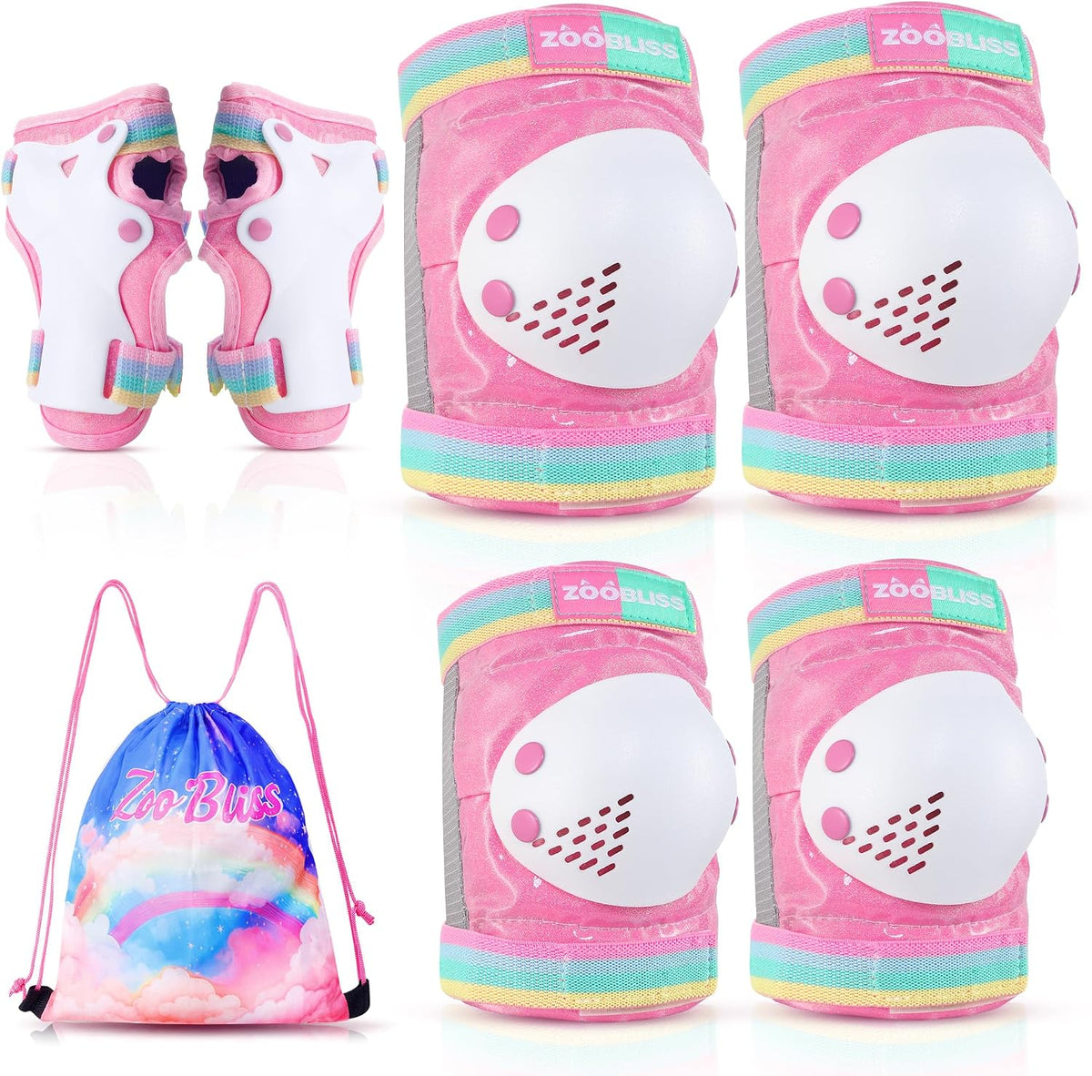 Girls Knee Pads for Kids, Toddler Knee and Elbow Pads Set