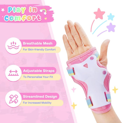 Girls Knee Pads for Kids, Toddler Knee and Elbow Pads Set