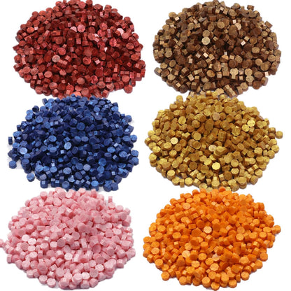 Pearl Pink Wax Seal Beads Set - 400pcs Octagon Sealing Beads for Wax Seal Stamp, Gift Wrapping & Letter Sealing