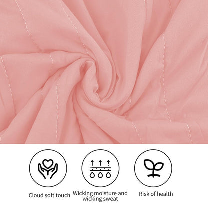 Cooling Blankets for Hot Sleepers 55 x40In Air-Conditioner Summer Cotton Blanket with Breathable Fabric Lightweight Blankets for Office, Sofa, Adults, Bedroom, Hot Weather, Spring (Pink)