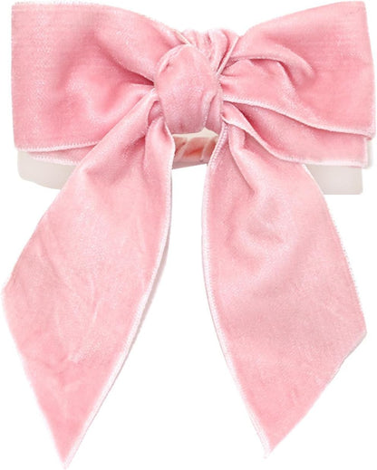 Christmas Bow Napkin Rings Set of 6 Pink Velvet Bow Napkin Holders for Christmas Eve New Year Party, Wedding,Brithday,Valentine's Day Gatherings & Home Daily Dinner Table Decor