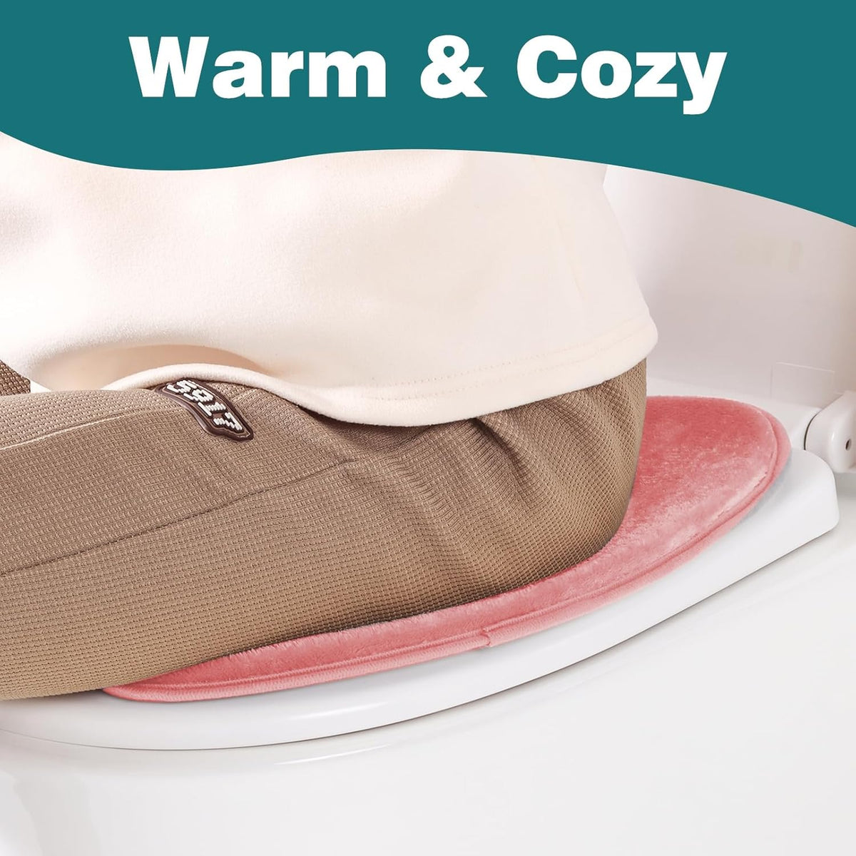 Toilet Seat Cover with Memory Foam, Toilet Seat Cushion for Bathroom