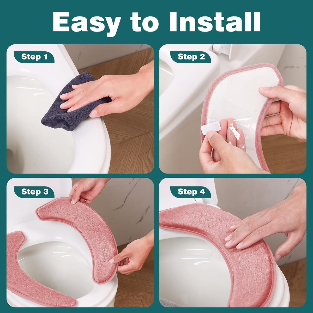 Toilet Seat Cover with Memory Foam, Toilet Seat Cushion for Bathroom
