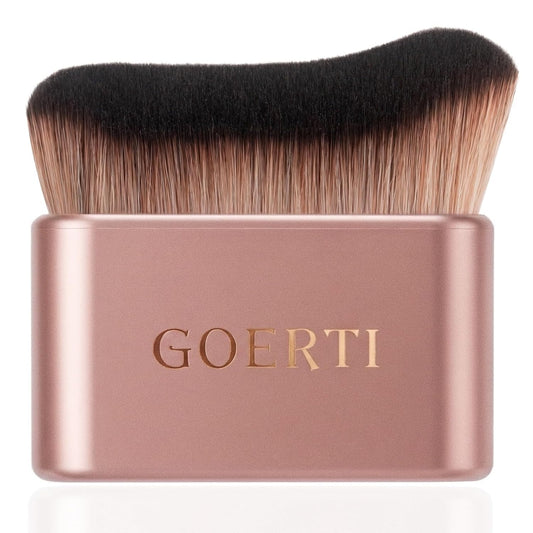 Premium Body Makeup Brush - Streak-Free Self Tanner Applicator & Kabuki Blending Brush for Sunless Tanning, Leg Makeup, Foundation, Bronzer & Body Shimmer | Ultra-Soft Dense Vegan Beauty Tool