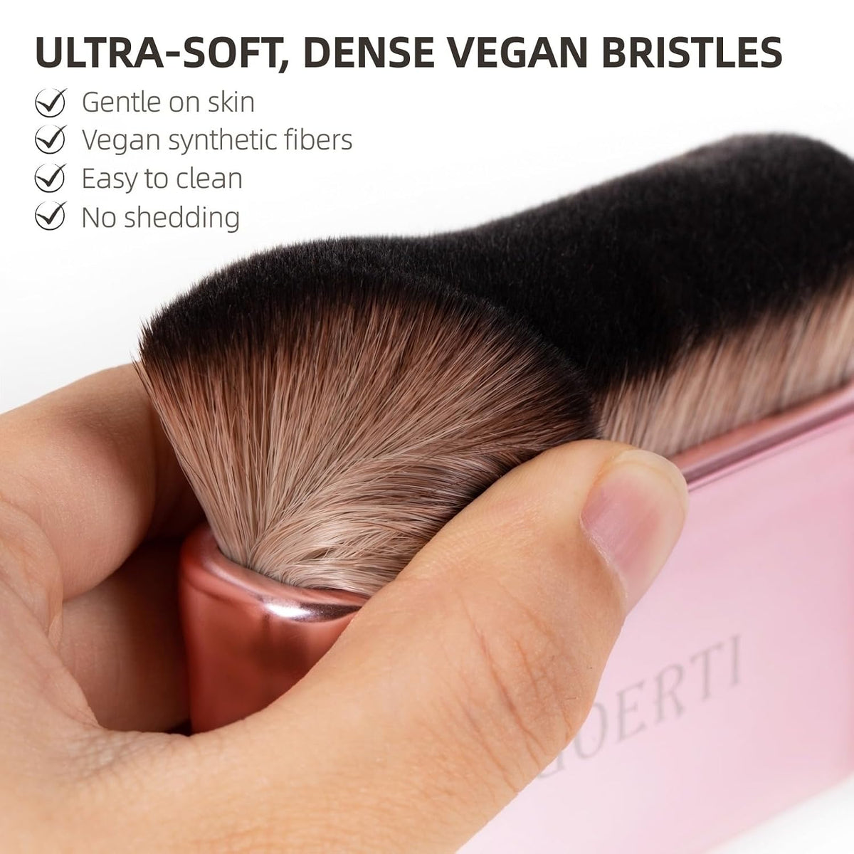 Premium Body Makeup Brush - Streak-Free Self Tanner Applicator & Kabuki Blending Brush for Sunless Tanning, Leg Makeup, Foundation, Bronzer & Body Shimmer | Ultra-Soft Dense Vegan Beauty Tool