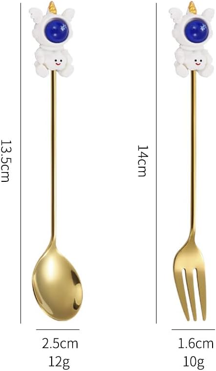Silverware Set, 1/4/6/8pcs Creative Stainless Steel Spoon Dessert Spoon Cartoon Coffee Spoon Wedding Souvenir Tableware, Home Flatware Set(Pink,4 Pieces)