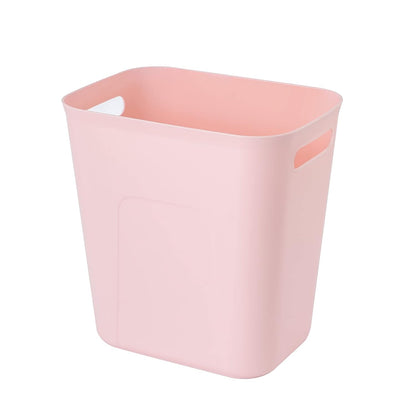 Plastic Small Bathroom Trash Can Wastebasket, 3.5 Gallon, Pink