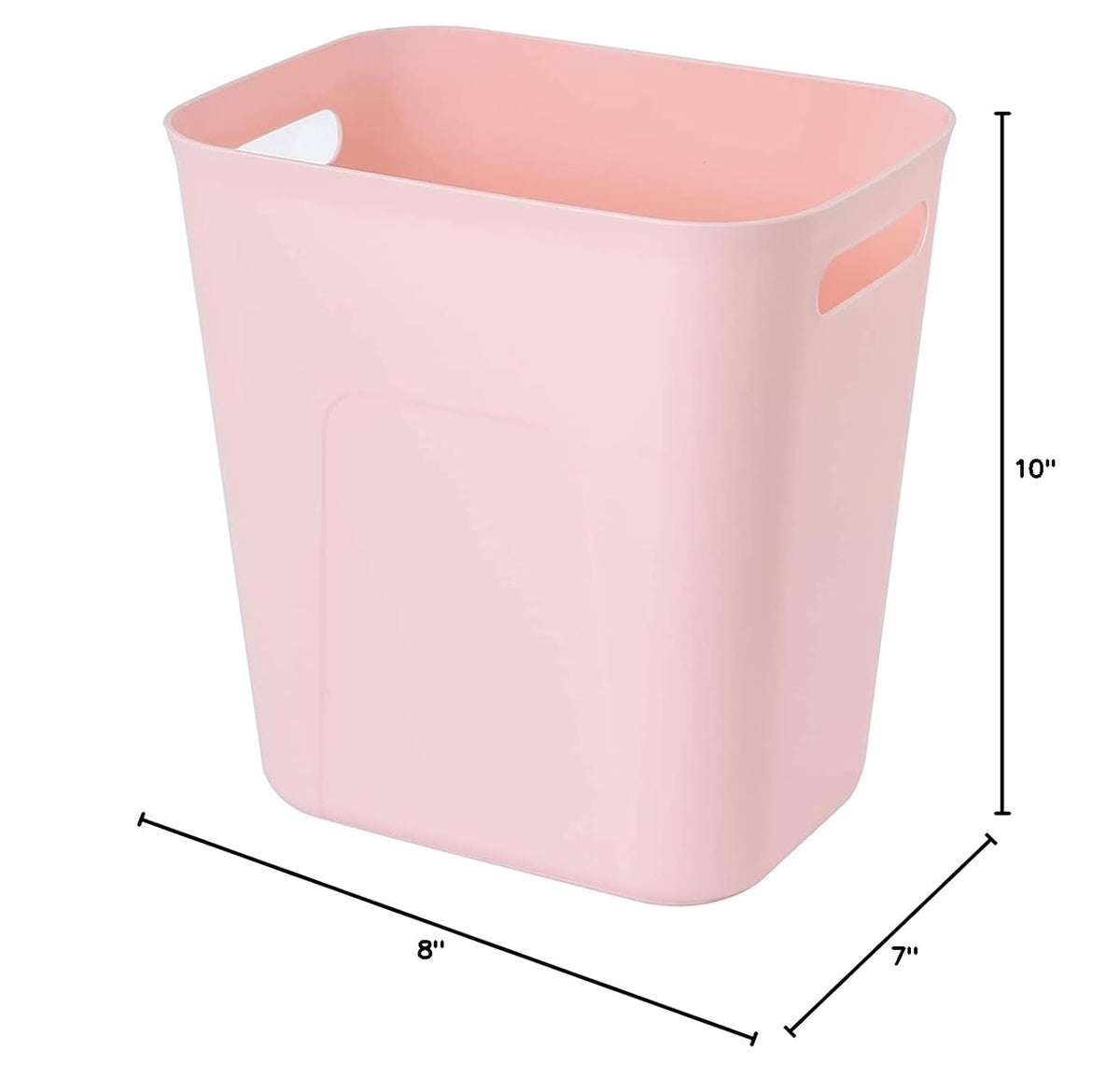 Plastic Small Bathroom Trash Can Wastebasket, 3.5 Gallon, Pink