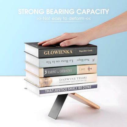2PCS Pink Wood Bookends for Shelves, Glitter Rose Gold Pink Marble Book Ends Book Stand Supports for Home Office School Study Room Girl Desk Shelves Decor - 1 Pair