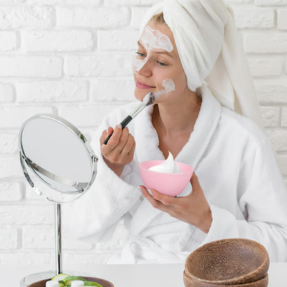 Silicone Mixing Bowls for Face Mask: 3 Sizes Pink Plastic Facial Mud Bowls Set Reusable Stackable Esthetician Tool for Women Home Salon Spa Face Skincare