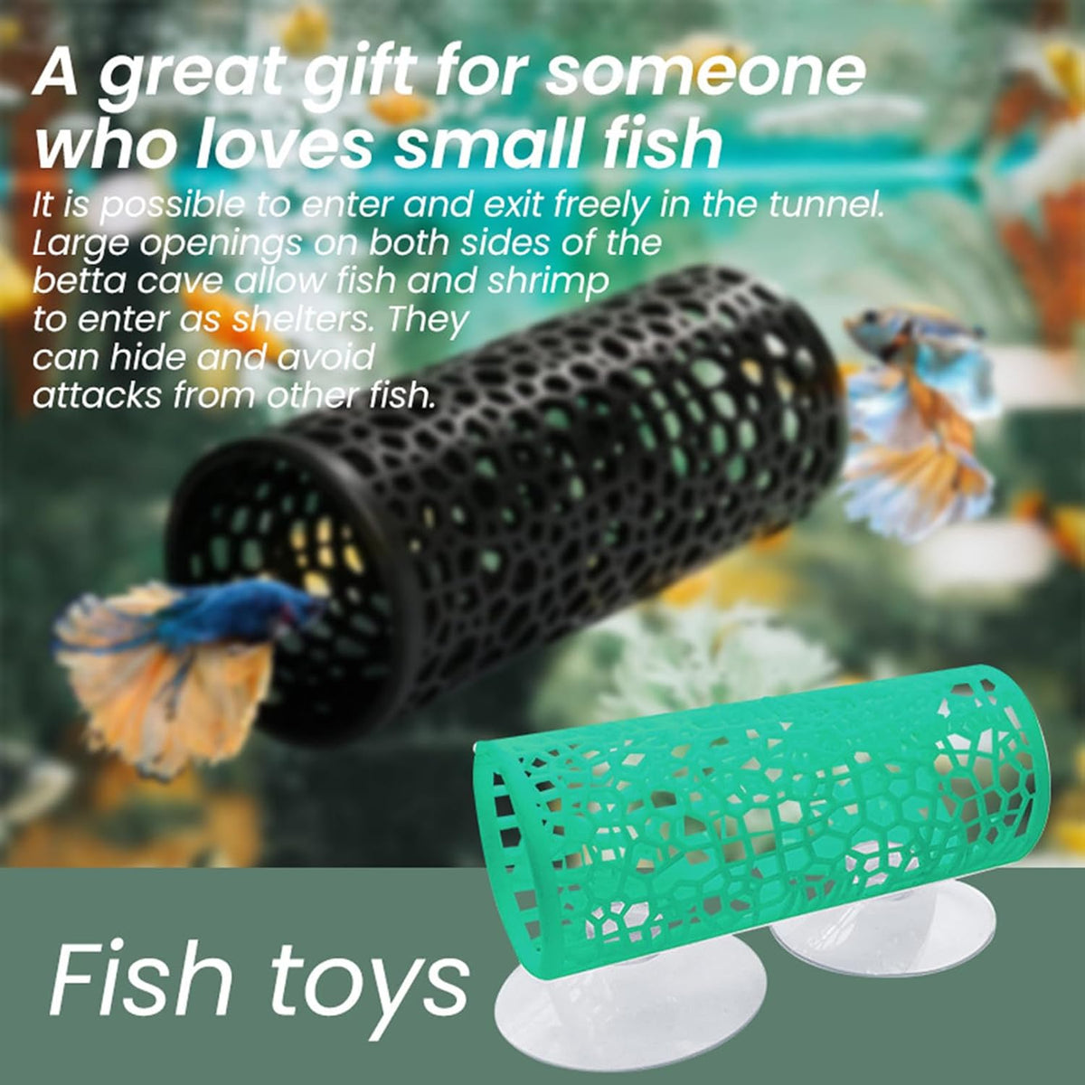 Vibrant Pink Betta Fish Tunnel Cave - Decorative Hollow-Out Aquarium Hideout Ornament for Freshwater Fish Tanks, Perfect for Betta Fish to Play, Explore and Rest in Stylish Aquatic Decor