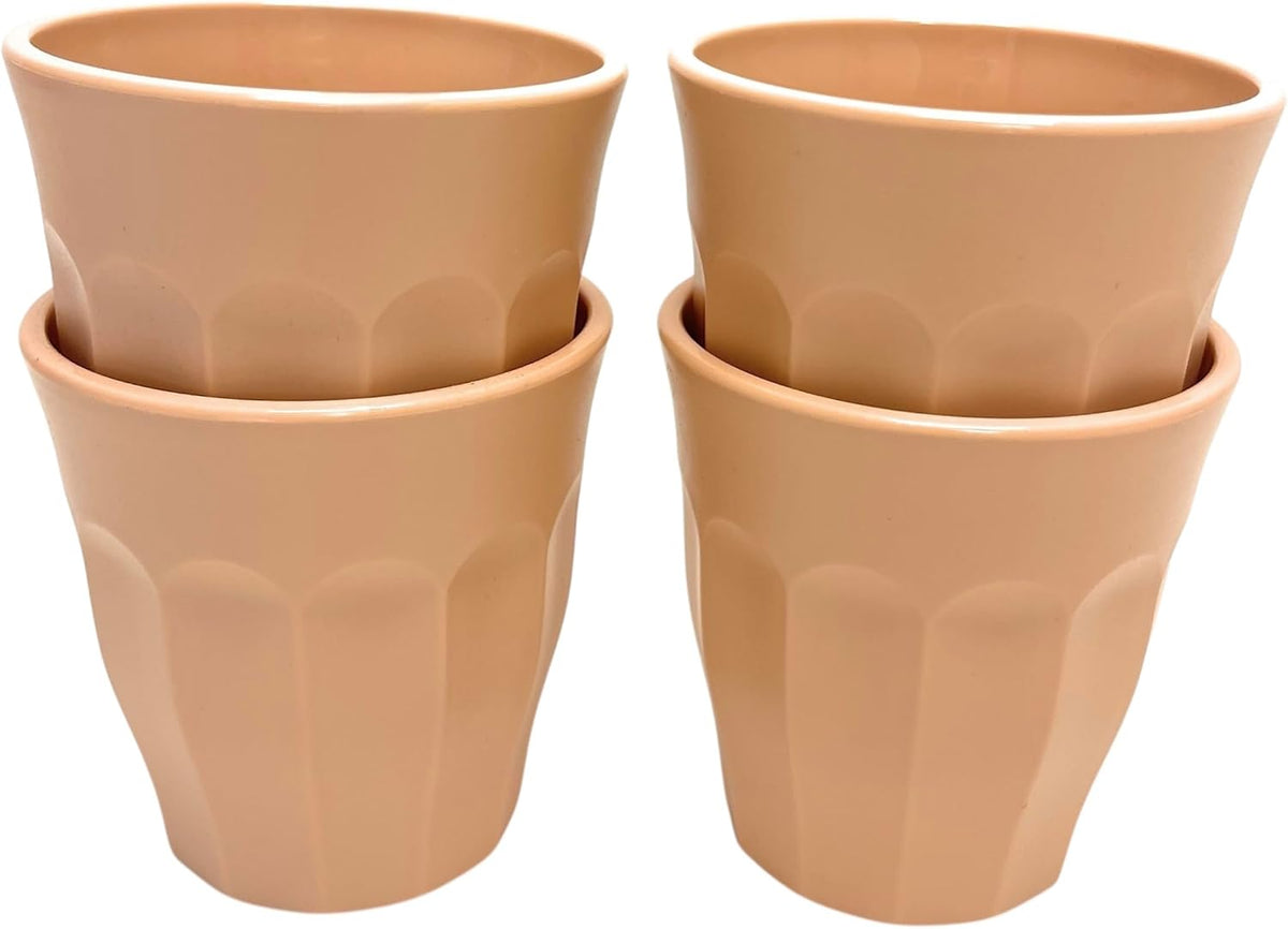 Home Unbreakable Cups and Tumblers 4pk (Bold Collection) (Peach, Cup 175ml (5oz))