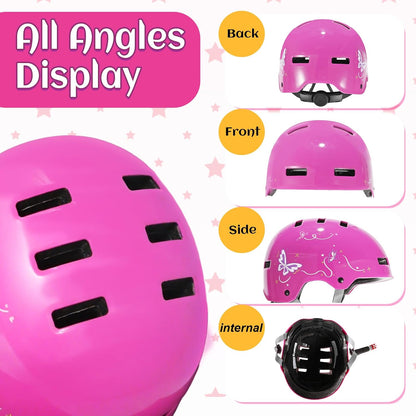 Adjustable Kids Bike Skateboard Helmet for Girls Boys Toddlers