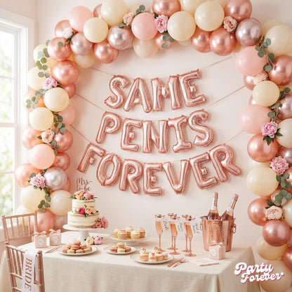 Bachelorette Party Balloons Rose Gold 16" Letters - Bachelorette Party Decorations Set - Hen Party Supplies - Bridal Shower Hen Party Decorations Kit