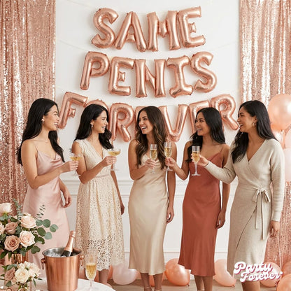 Bachelorette Party Balloons Rose Gold 16" Letters - Bachelorette Party Decorations Set - Hen Party Supplies - Bridal Shower Hen Party Decorations Kit