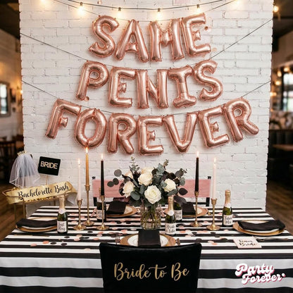 Bachelorette Party Balloons Rose Gold 16" Letters - Bachelorette Party Decorations Set - Hen Party Supplies - Bridal Shower Hen Party Decorations Kit