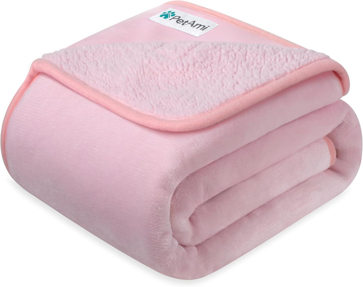 Waterproof Dog Blanket Puppy Cat Small Couch Cover, 24x32 Pink