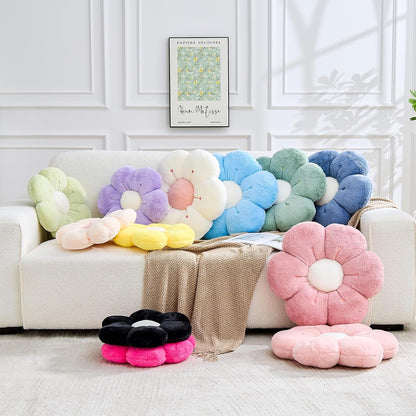Flower Pillow Cute Flower Shaped Pillows Decorative Throw Pillows Aesthetic Home Decor Floral Daisy Cushion for Bed (Dusty Pink, 14.9 Inch)