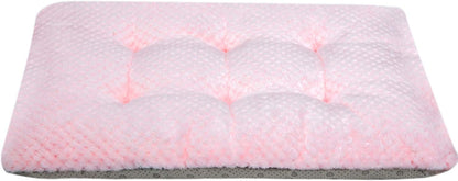 Fuzzy Deluxe Pet Beds, Super Plush Dog or Cat Beds Ideal for Dog Crates, Machine Wash & Dryer Friendly (15" x 23", S-Baby Pink)