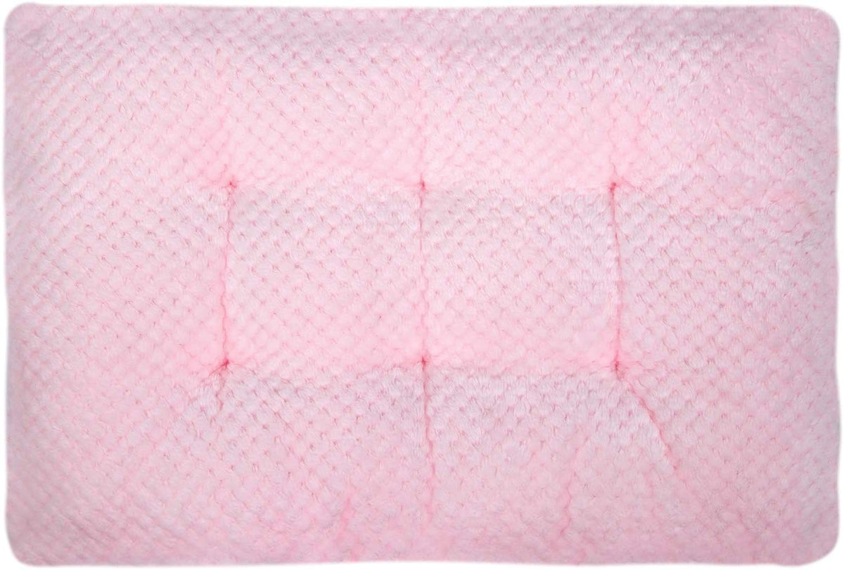 Fuzzy Deluxe Pet Beds, Super Plush Dog or Cat Beds Ideal for Dog Crates, Machine Wash & Dryer Friendly (15" x 23", S-Baby Pink)