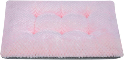 Fuzzy Deluxe Pet Beds, Super Plush Dog or Cat Beds Ideal for Dog Crates, Machine Wash & Dryer Friendly (15" x 23", S-Baby Pink)