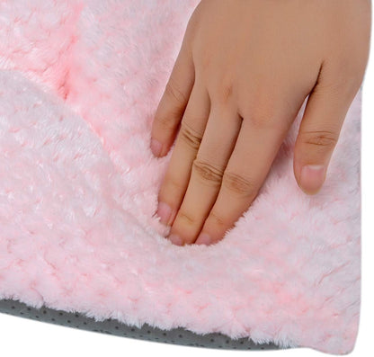 Fuzzy Deluxe Pet Beds, Super Plush Dog or Cat Beds Ideal for Dog Crates, Machine Wash & Dryer Friendly (15" x 23", S-Baby Pink)