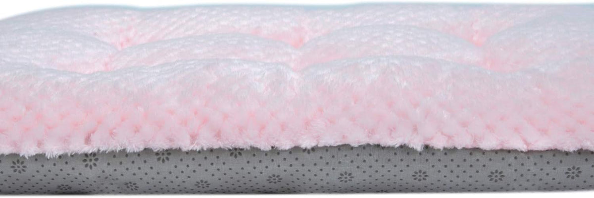 Fuzzy Deluxe Pet Beds, Super Plush Dog or Cat Beds Ideal for Dog Crates, Machine Wash & Dryer Friendly (15" x 23", S-Baby Pink)