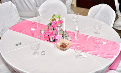 10 Pack Pink Satin Table Runners 12 x 108 Inches for Wedding Party Birthday Banquet Bridal Shower Baby Shower Engagement Table Decorations