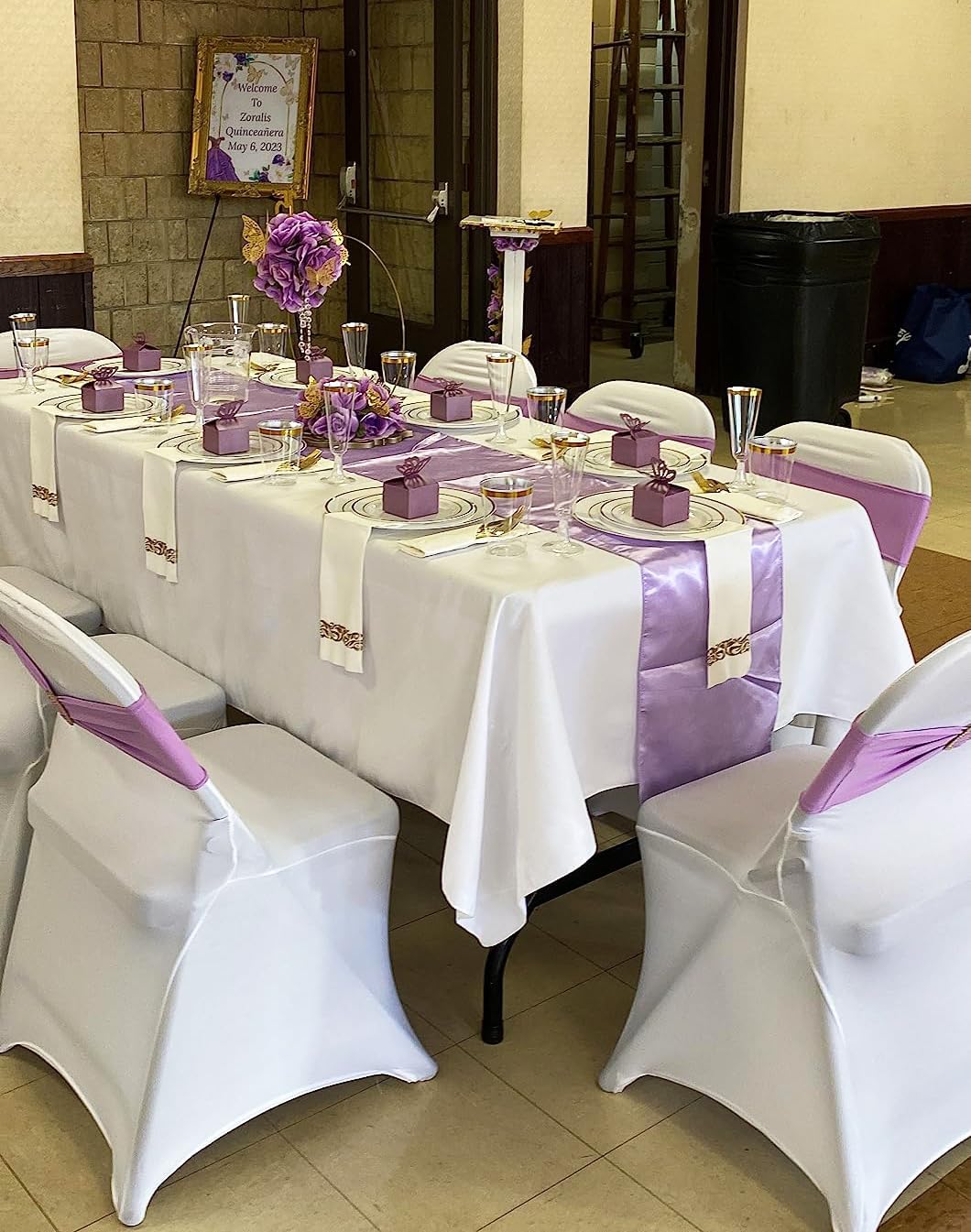 10 Pack Pink Satin Table Runners 12 x 108 Inches for Wedding Party Birthday Banquet Bridal Shower Baby Shower Engagement Table Decorations