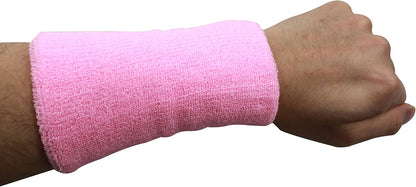 Sweatbands Sports Wristbands for Men and Women - 6 inch Elastic Athletic Wrist Bands for Tennis, Basketball, Running, Working Out