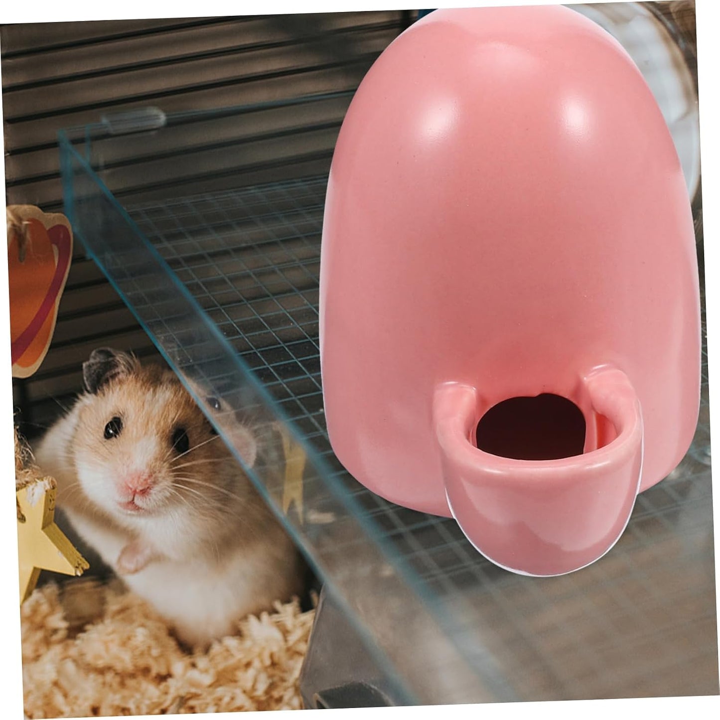 Mini Pet Water Fountain for Small Animals Silent Hamster Drinking Appliance Portable Water Dispenser for Hedgehogs Mice and Birds for Travel and Home Use Pink
