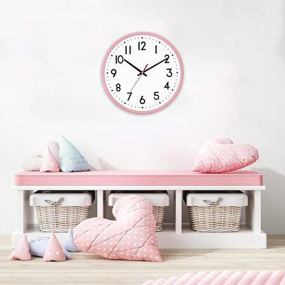 Wall Clock Silent Wall Clocks Battery Operated 8 Inch Modern Non Ticking Analog Clock Decorative for Kitchen Room Bedroom Living Classroom Office