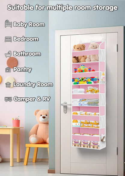 2 Pack Over the Door Storage Organizer with 5 Large Pockets