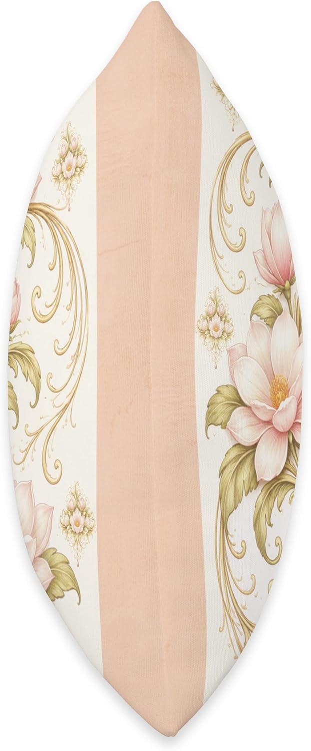 Art Nouveau Floral Soft Peach Fuzz Throw Pillow