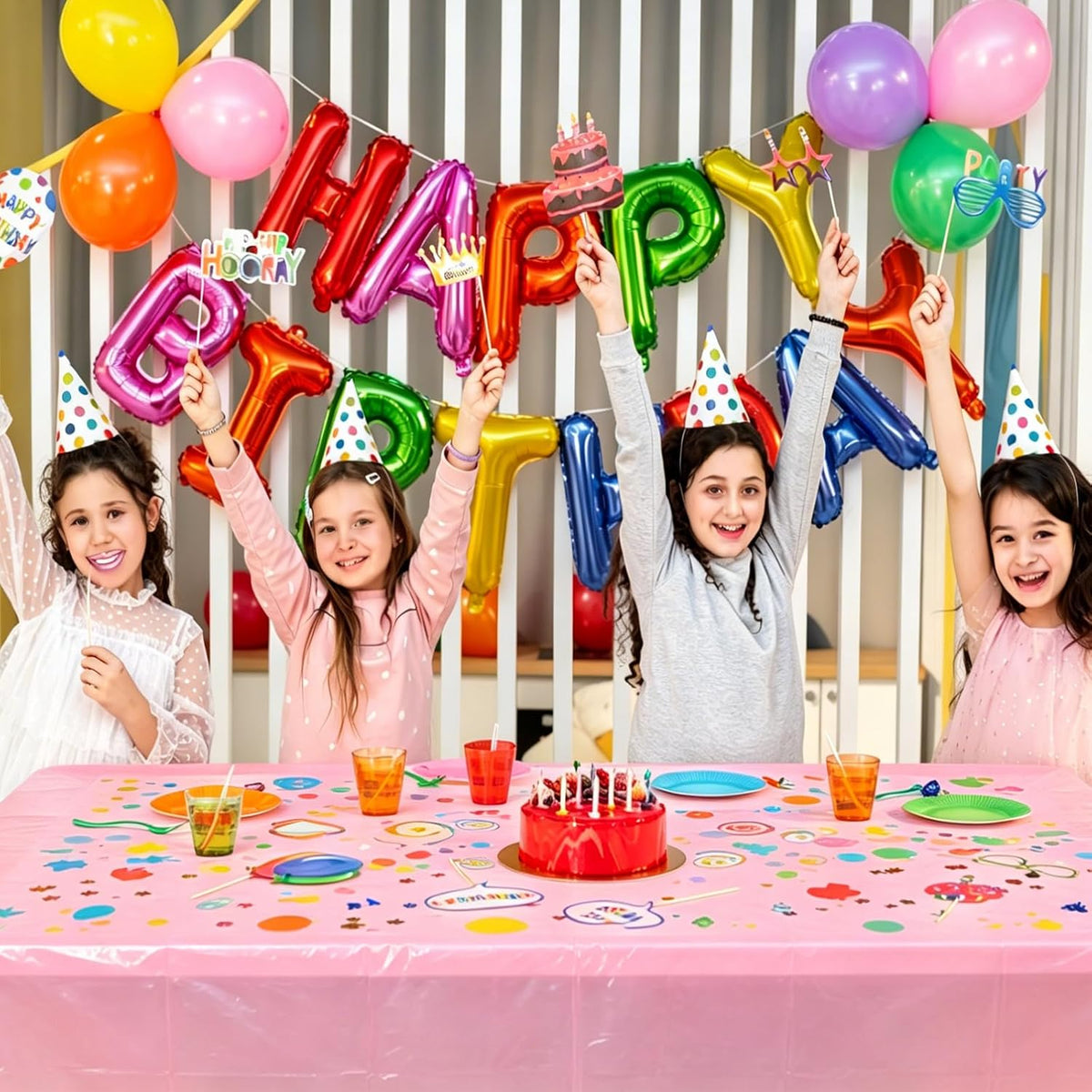 4 Packs Pink Tablecloth 54 X 108 Inch Plastic Table Cloth for Rectangle Table Disposable Light Pink Table Cover for Birthday Party Picnic Baby Shower Wedding Mothers Day Decorations
