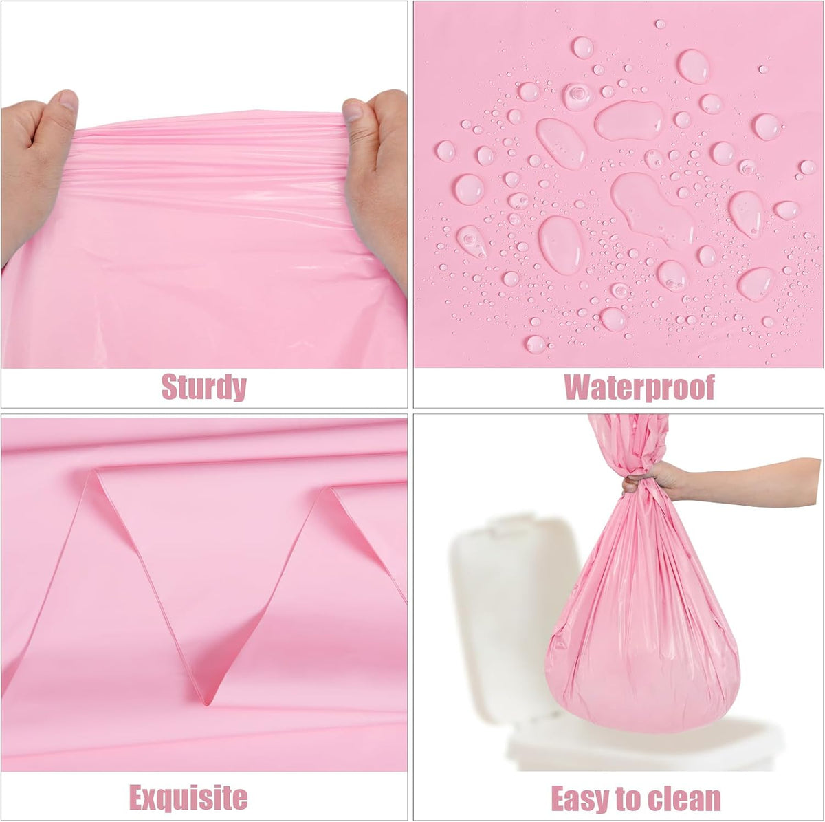 4 Packs Pink Tablecloth 54 X 108 Inch Plastic Table Cloth for Rectangle Table Disposable Light Pink Table Cover for Birthday Party Picnic Baby Shower Wedding Mothers Day Decorations