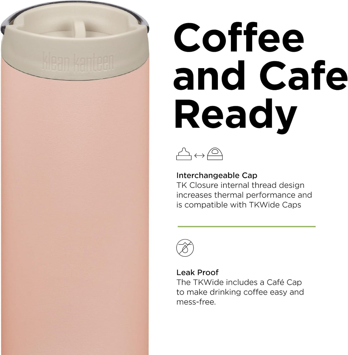 16oz TKWide Insulated Coffee Tumbler with Café Cap - Peach Parfait
