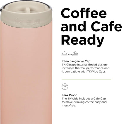 16oz TKWide Insulated Coffee Tumbler with Café Cap - Peach Parfait