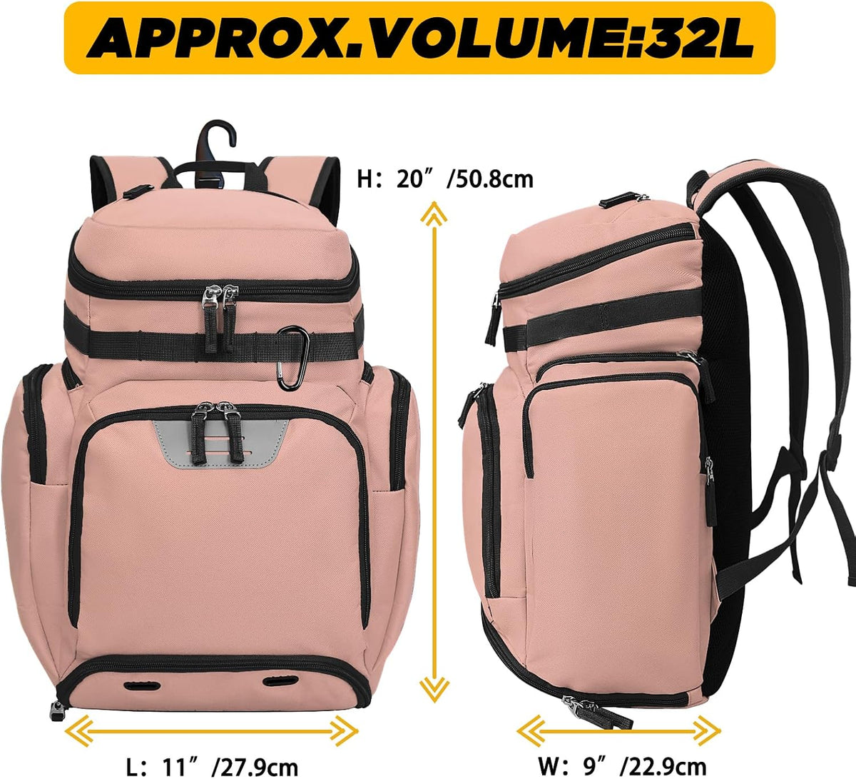 Goloni Basketball Backpack,Large Sports Bag with Ball Compartment & Shoe Compartment, Best for Basketball, Soccer