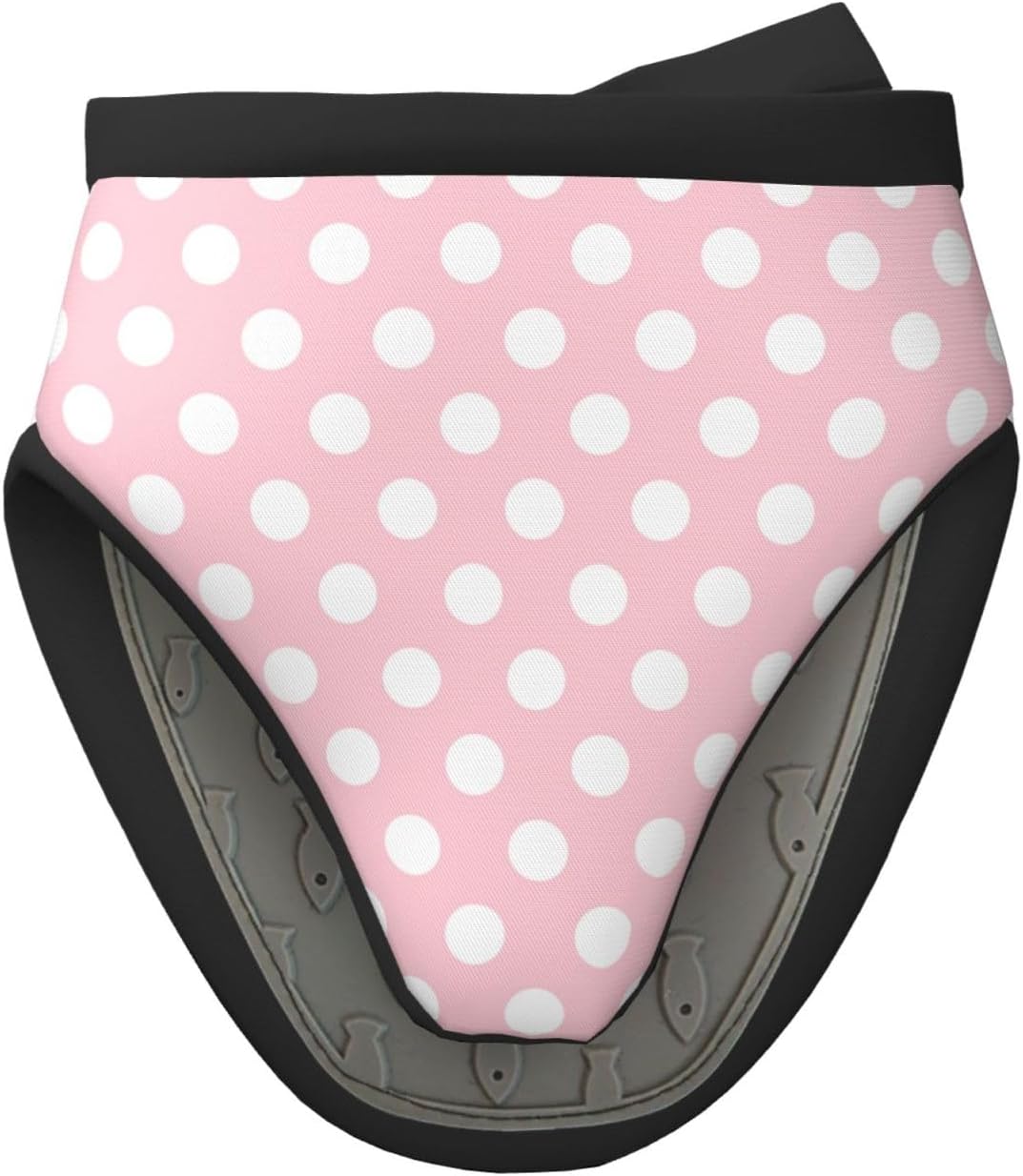 Mini Silicone Oven Mitts, Light Pink Polka Dot Print Oven Mitts Heat Resistant, Pot Holders for Kitchen Cooking & Baking Gloves