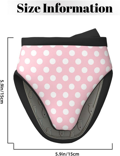 Mini Silicone Oven Mitts, Light Pink Polka Dot Print Oven Mitts Heat Resistant, Pot Holders for Kitchen Cooking & Baking Gloves